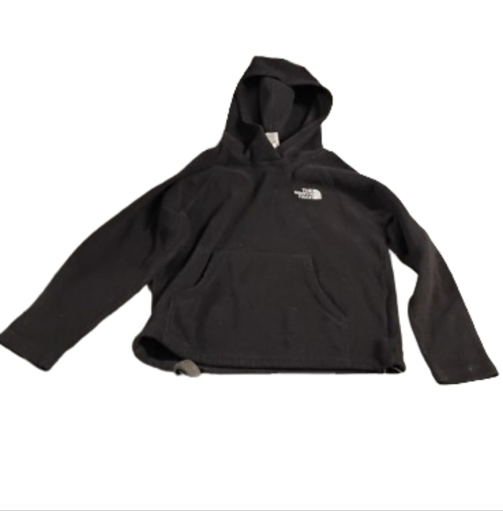 The North Face Boys Black Fleece Hoodie Pullover Sweatshirt Sz XS (6)